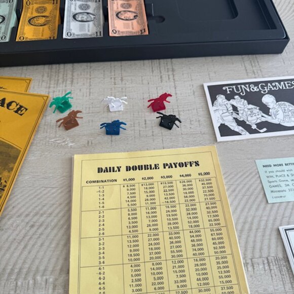 Rare, vintage 1966 Win, Place & Show A 3M Sports Game (Mint!) - Picture 10 of 15